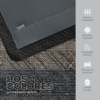 Foto 3 | Set De Edredón Ligero Con Fundas De Almohada Y Set De Sábanas, Real Textil Queen Size Samurai Doble Vista
