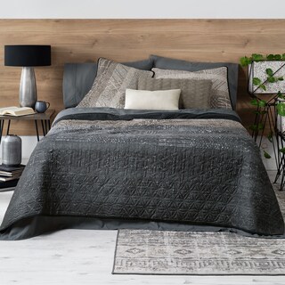 Foto 1 | Set De Edredón Ligero Con Fundas De Almohada Y Set De Sábanas, Real Textil King Size Samurai Doble Vista