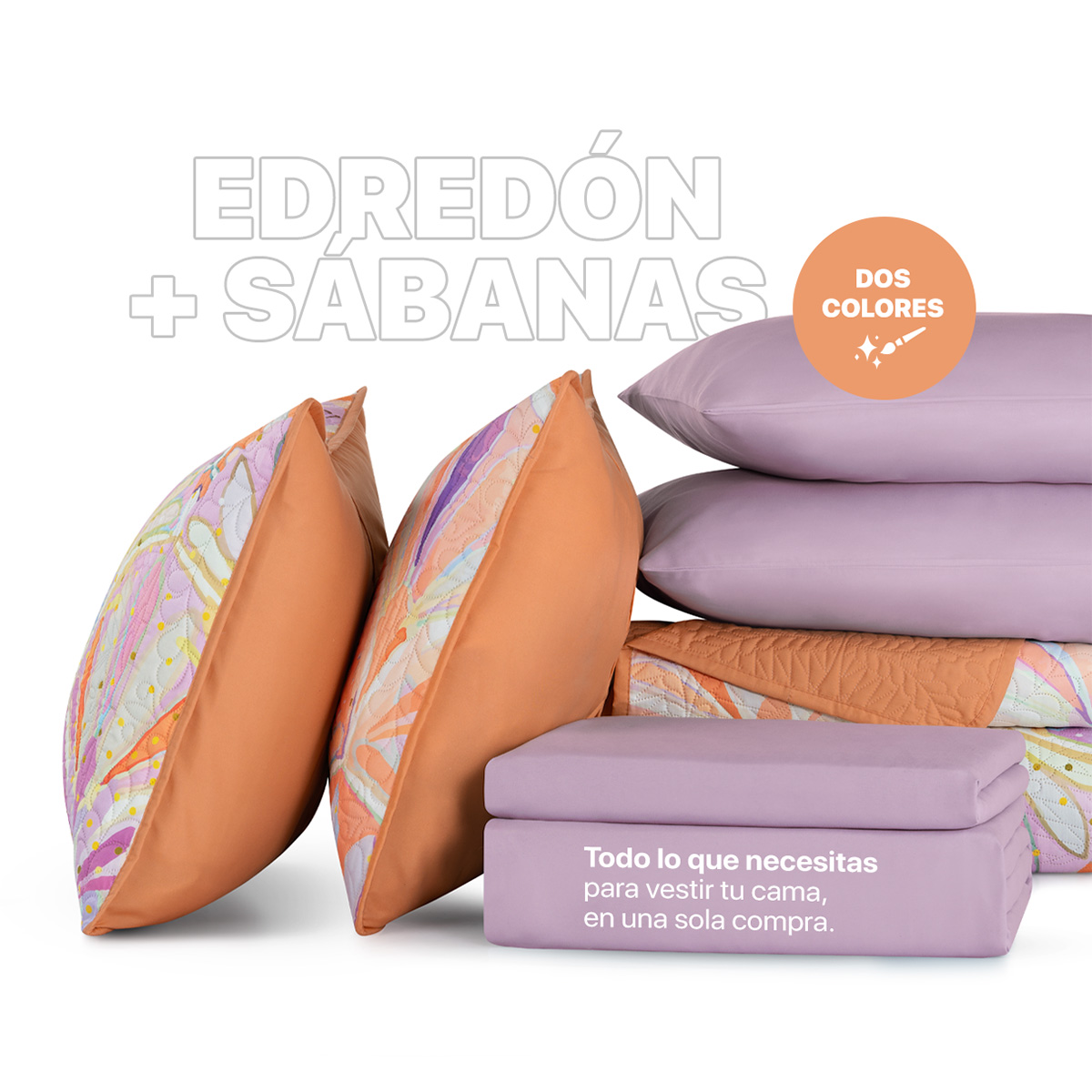 Foto 6 | Set De Edredón Ligero Con Fundas De Almohada Y Set De Sábanas, Real Textil King Size Santana Doble Vista