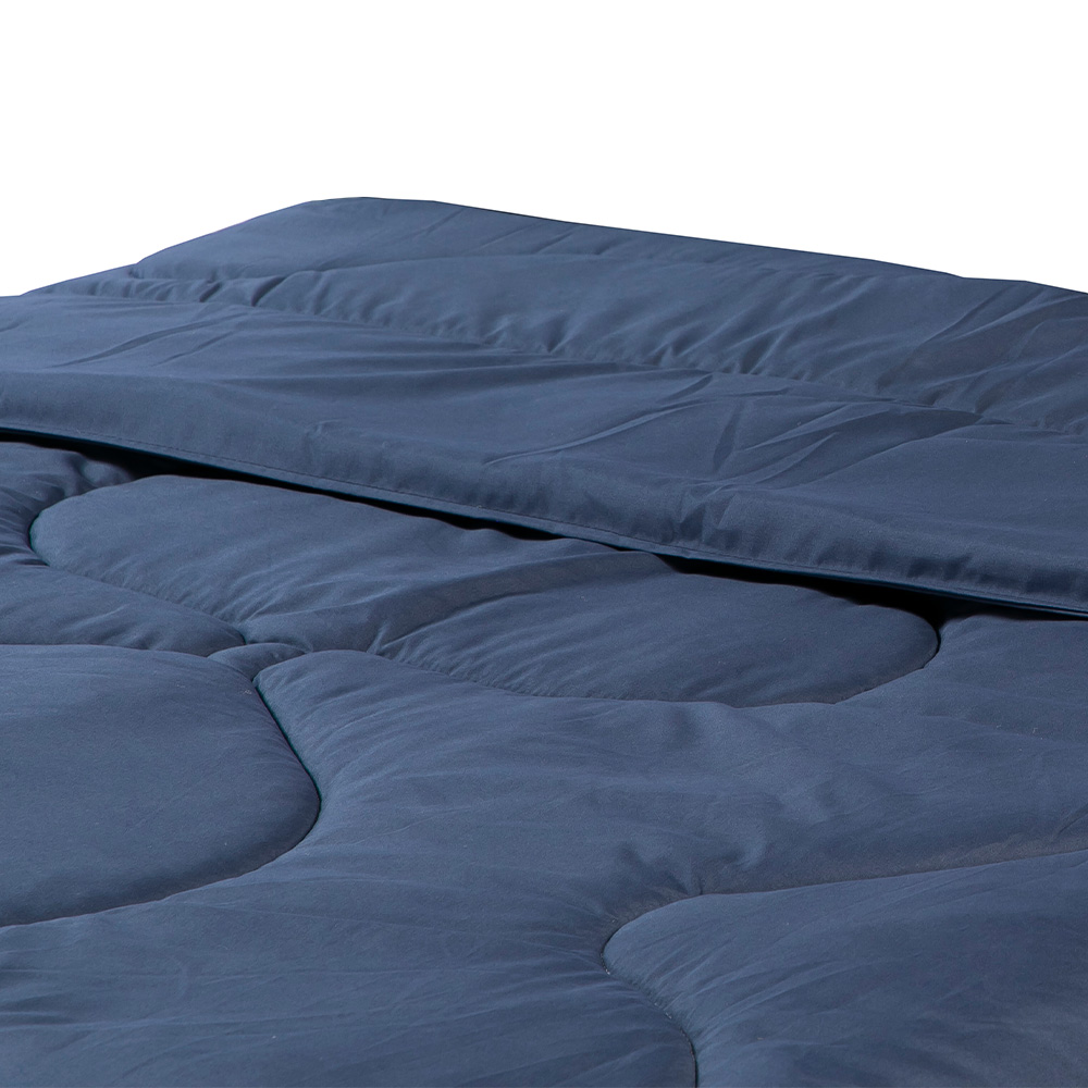 Foto 4 | Edredon Azul Marino + Sabanas Softy Platino + Almohada 2-pack