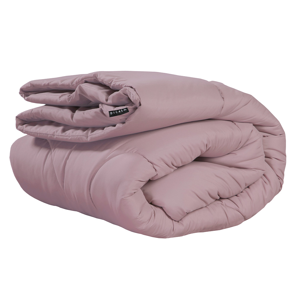 Foto 3 pulgar | Edredon Homy Lila + Protector Cloud + Sabanas Softy Platino + Almohada 2-pack King Size