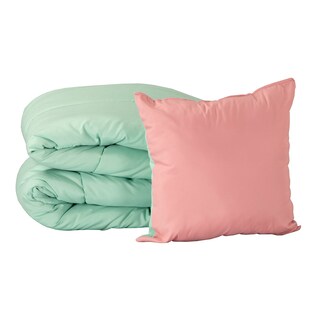 Foto 2 | Set de Edredón Doble Vista Rosa-Menta + Sábanas Softy Menta Individual