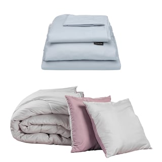 Foto 1 | Set De Edredon Doble Vista Lila-gris+ Sabanas Softy Platino King Size