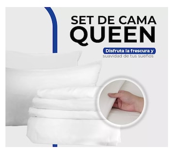 Foto 5 | Juego de Edredon Queen Size Blanco