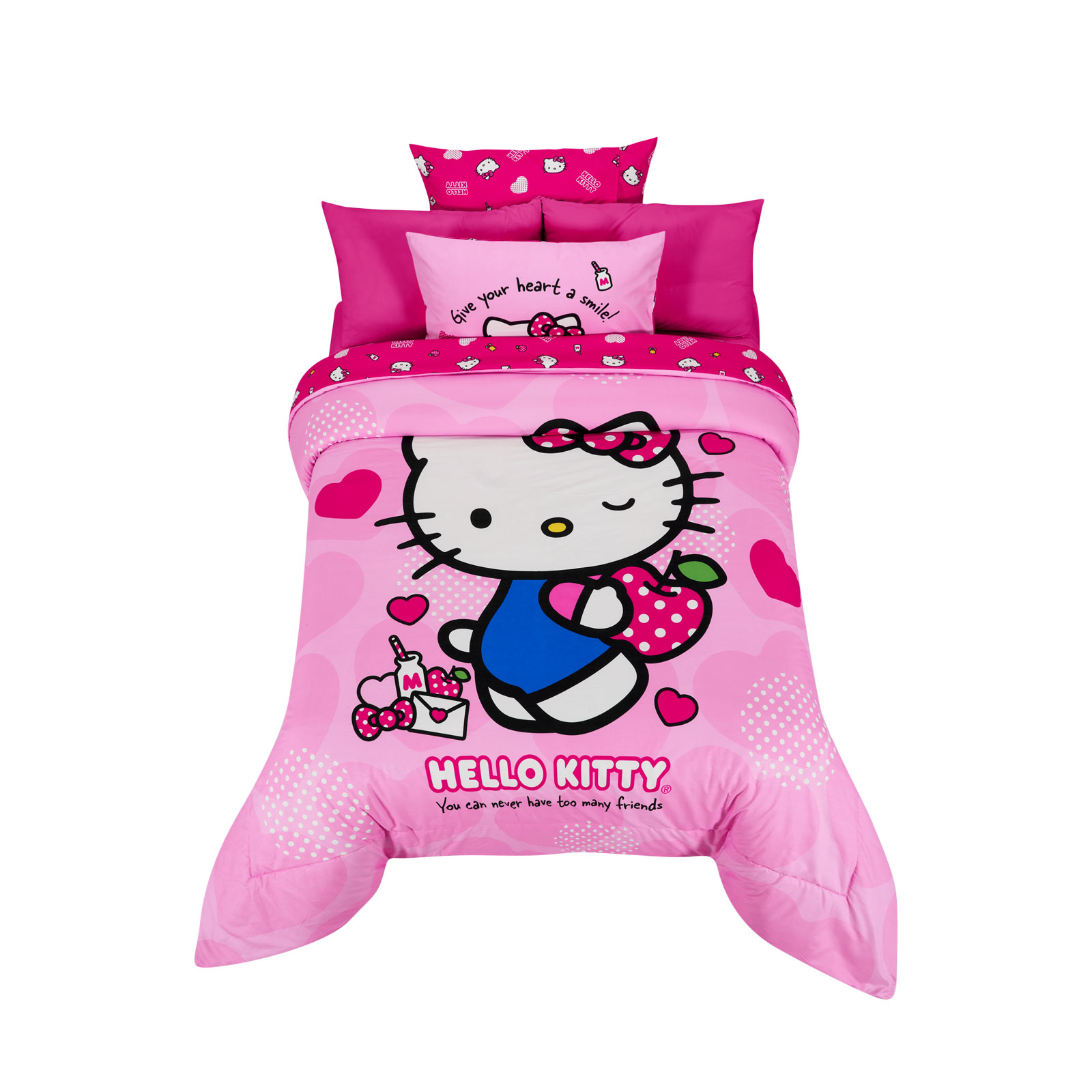 Set De Edredón Microfibra Matrimonial Hello Kitty Apple