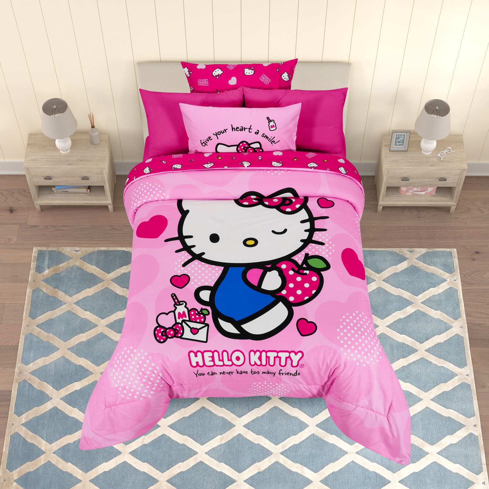 Foto 4 | Set De Edredón Microfibra Matrimonial Hello Kitty Apple