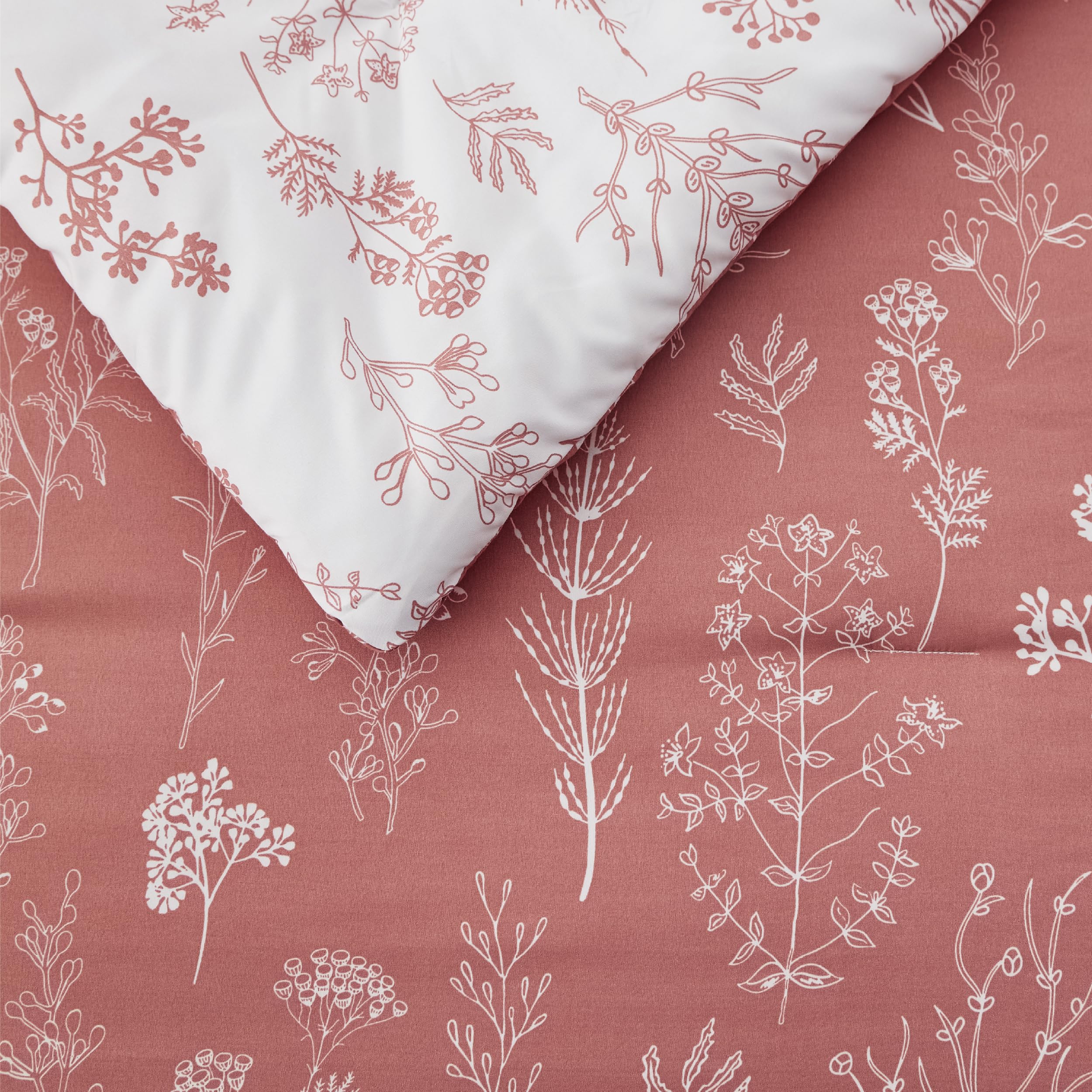 Foto 5 | Juego de Edredón Bedsure King Rosa Grisáceo 3 Piezas - Venta Internacional