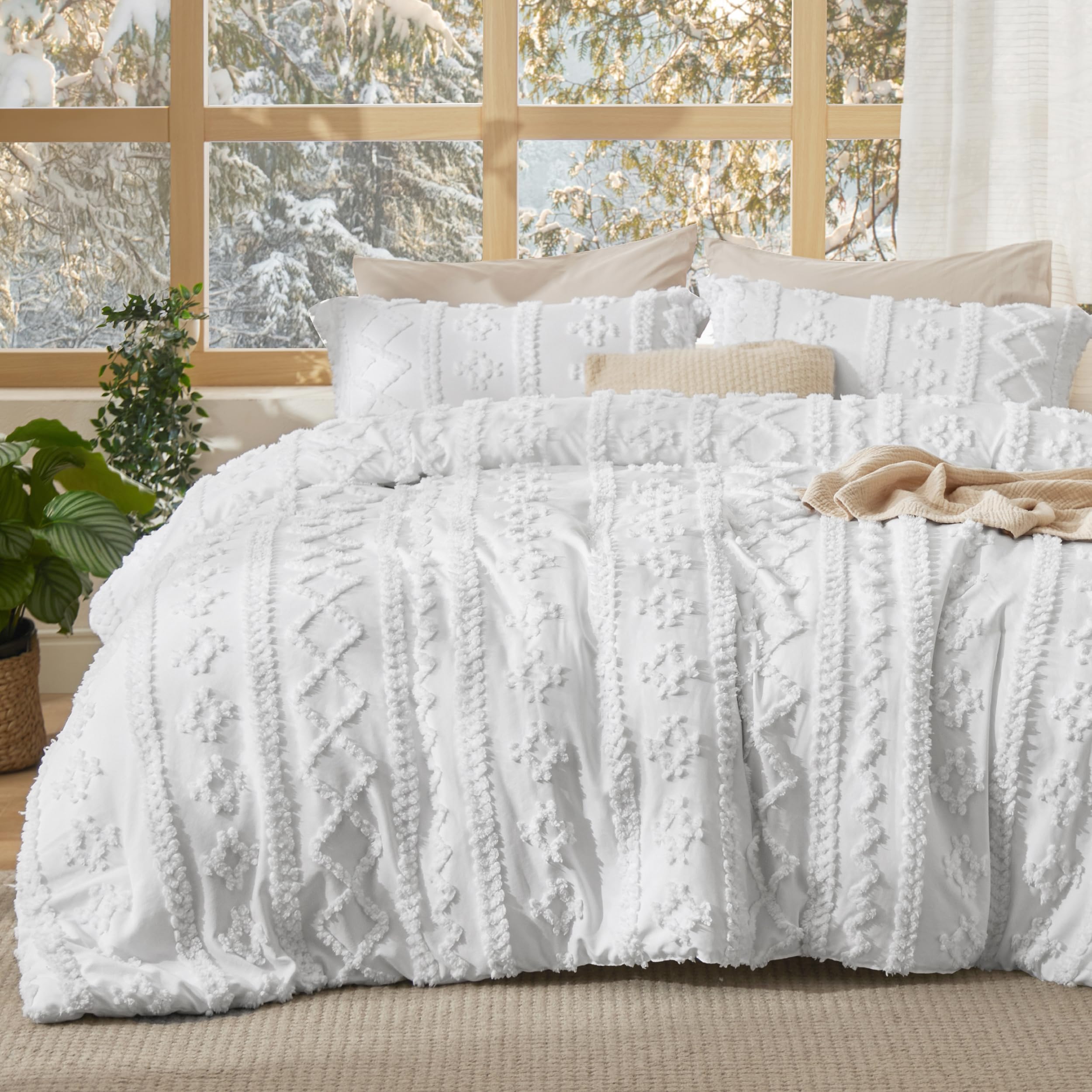 Foto 1 | Juego de Edredón Bedsure Tufted Boho California King 3 Piezas - Venta Internacional