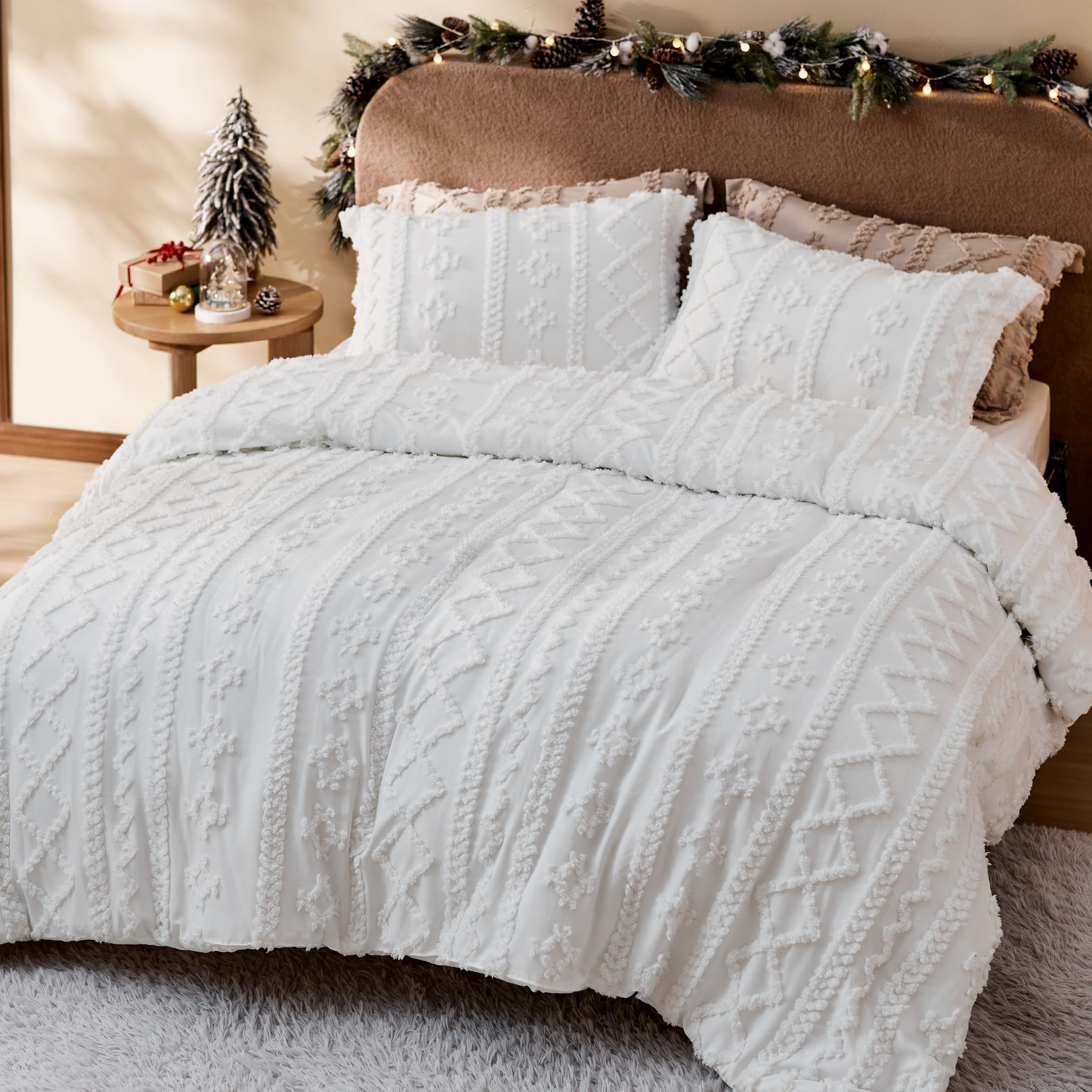 Foto 4 pulgar | Juego de Edredón Bedsure Tufted Boho California King 3 Piezas - Venta Internacional