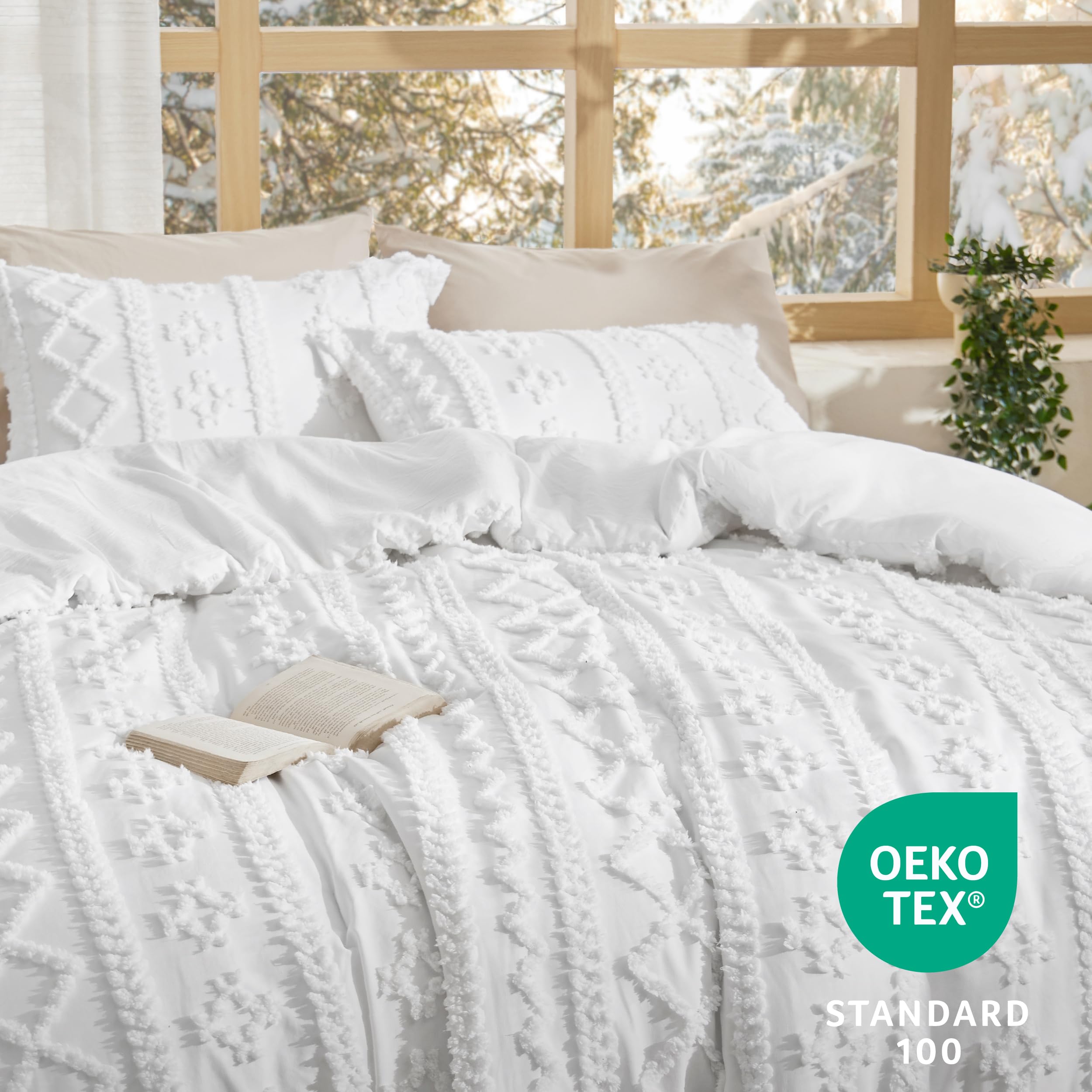 Foto 6 | Juego de Edredón Bedsure Tufted Boho California King 3 Piezas - Venta Internacional