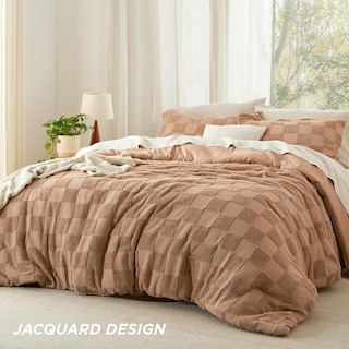 Foto 3 | Juego de Edredón Bedsure King Size Taupe Boho 3 Piezas - Venta Internacional