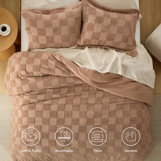 Foto 4 | Juego de Edredón Bedsure King Size Taupe Boho 3 Piezas - Venta Internacional