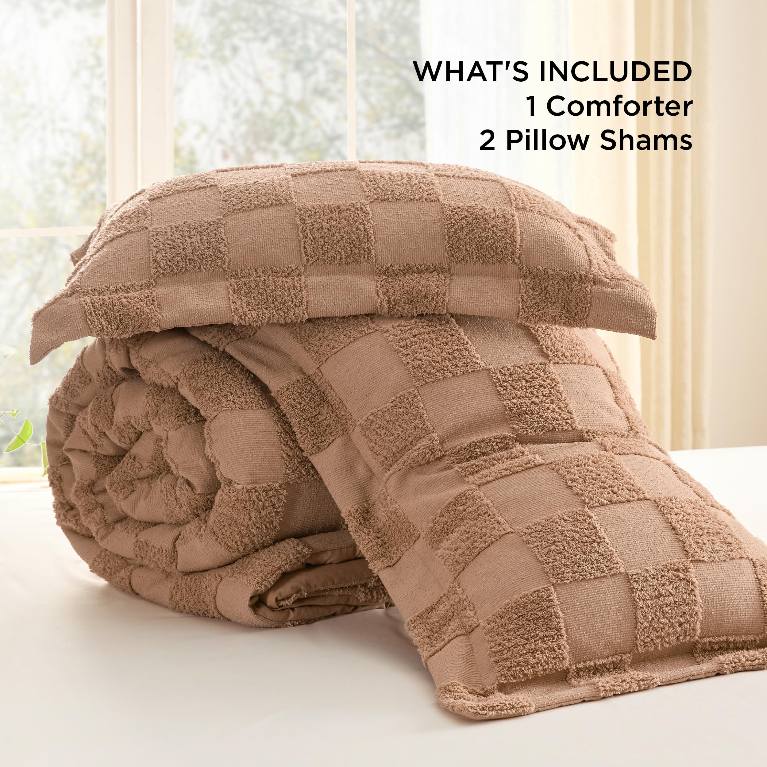 Foto 7 pulgar | Juego de Edredón Bedsure King Size Taupe Boho 3 Piezas - Venta Internacional