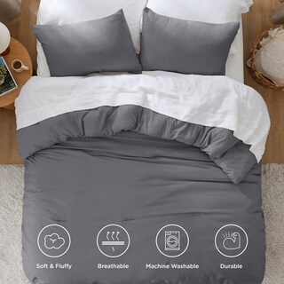Foto 4 | Juego de Edredón Bedsure King Size Gris Oscuro 3 Piezas - Venta Internacional