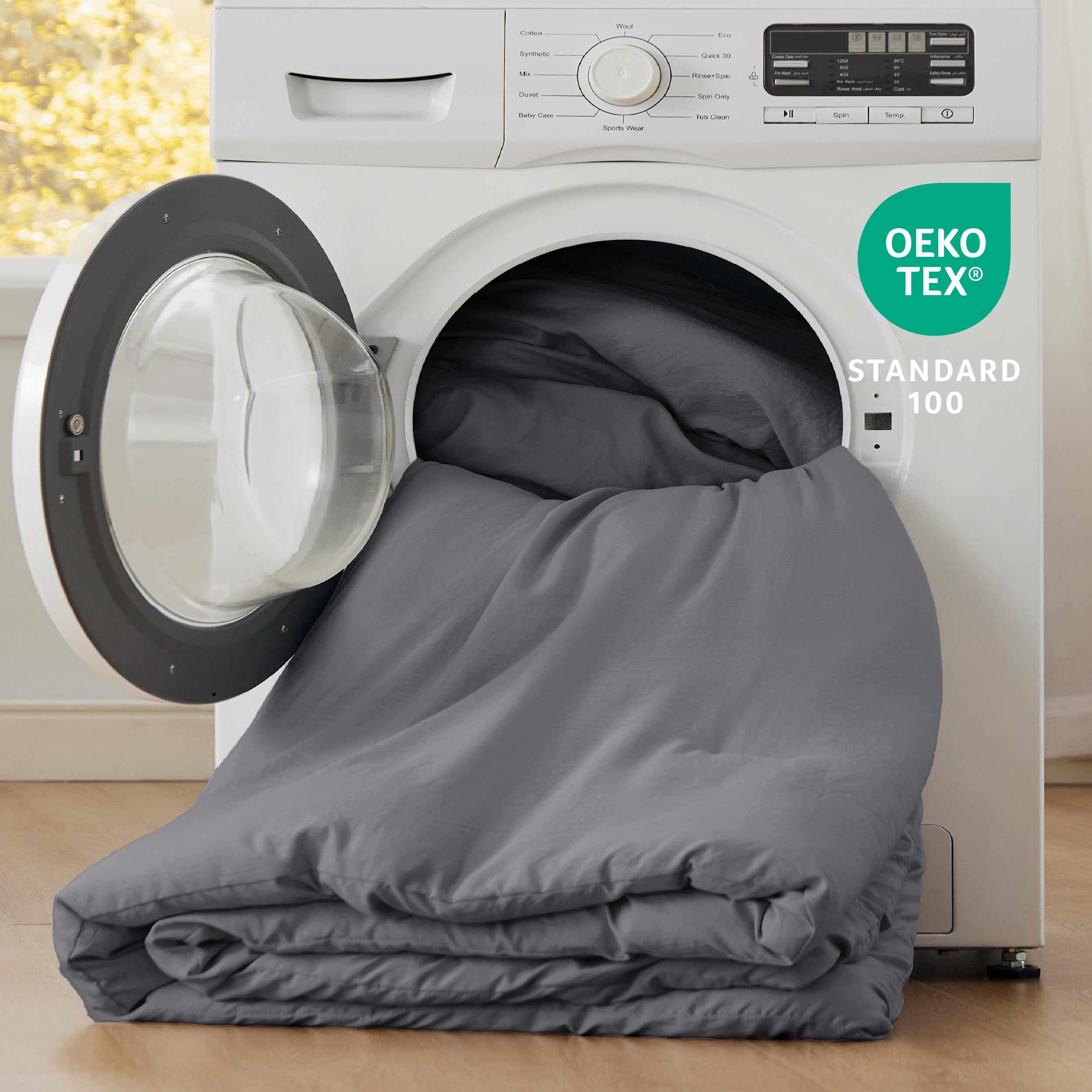 Foto 6 pulgar | Juego de Edredón Bedsure King Size Gris Oscuro 3 Piezas - Venta Internacional