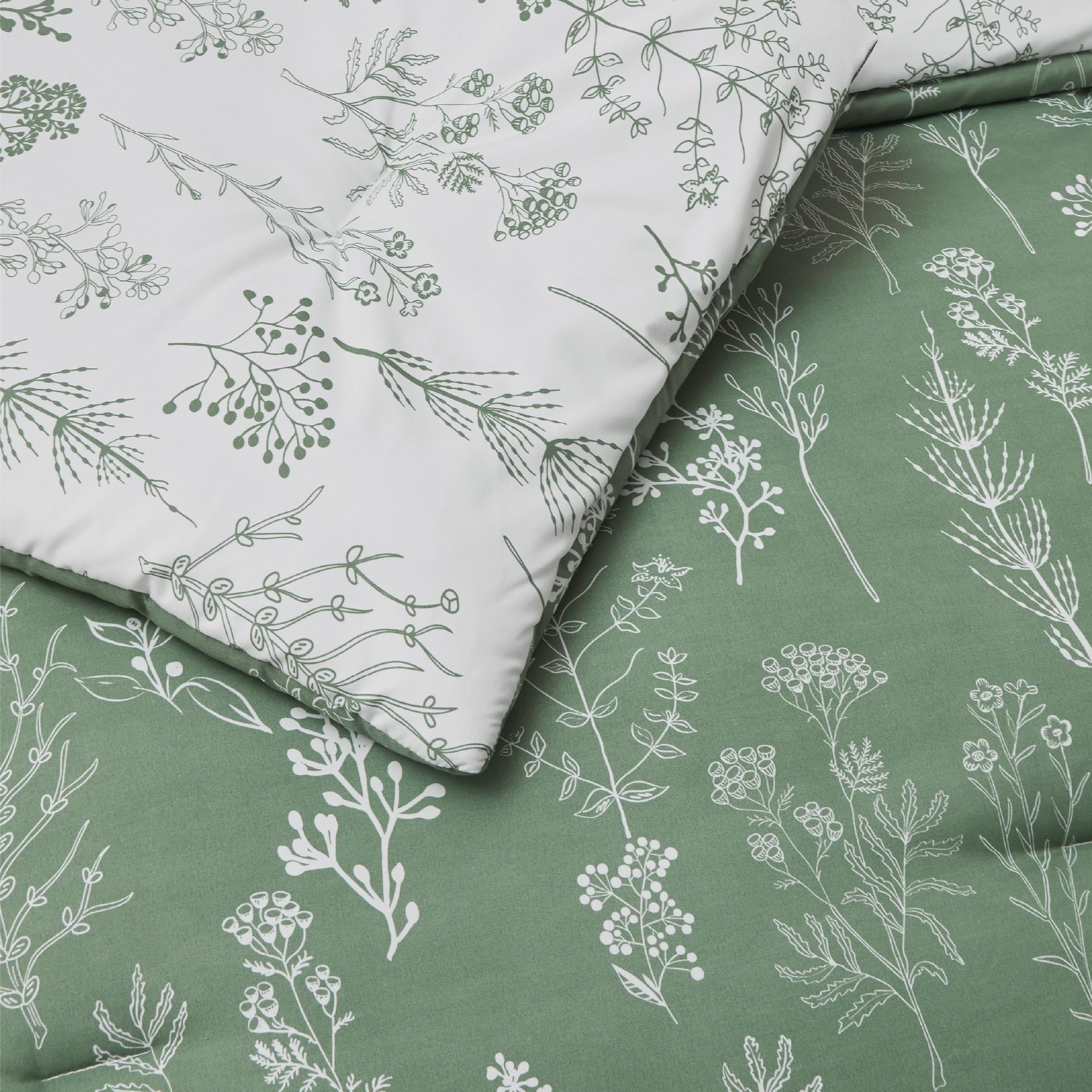 Foto 6 pulgar | Juego de Edredón Bedsure Queen Verde con 2 Fundas de Almohada - Venta Internacional
