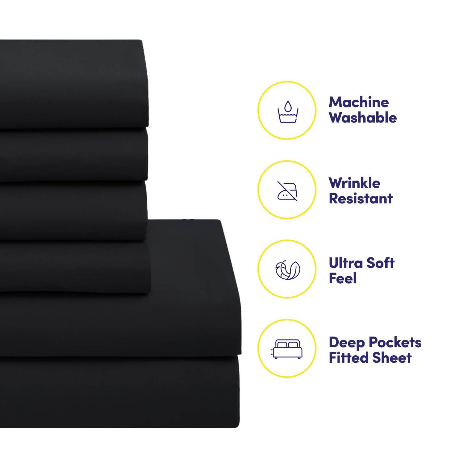 Foto 4 pulgar | Set de Edredón Sweet Home Collection Negro Individual XL 7 Piezas - Venta Internacional