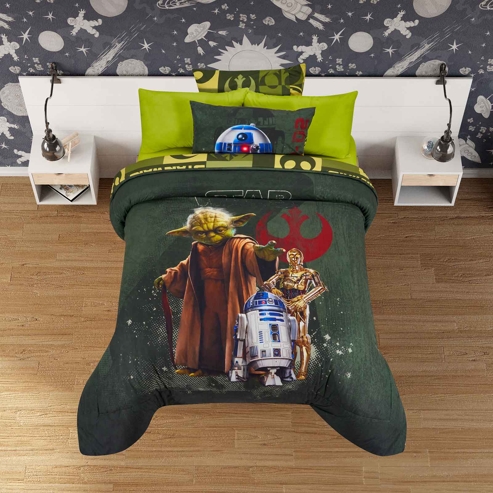 Foto 5 pulgar | Set De Edredón Microfibra Matrimonial Star Wars Jedi