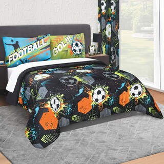 Foto 2 | Edredón Con Sábanas Matrimonial Con Fundas Decorativas Negro Dos Vistas Balones