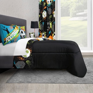 Foto 5 | Edredón Con Sábanas Matrimonial Con Fundas Decorativas Negro Dos Vistas Balones