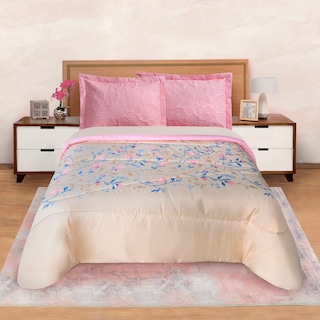 Foto 3 | Edredón Con Sábanas Matrimonial Con Fundas Decorativas Beige Dos Vistas Azalea