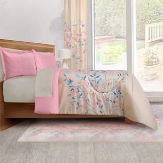 Foto 4 | Edredón Con Sábanas Matrimonial Con Fundas Decorativas Beige Dos Vistas Azalea