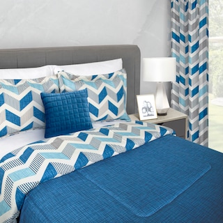 Foto 8 | Edredón Con Sábanas Matrimonial Con Fundas Decorativas Azul Dos Vistas Soria