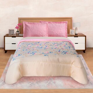 Foto 3 | Edredón Con Sábanas King Size Con Fundas Decorativas Beige Dos Vistas Azalea