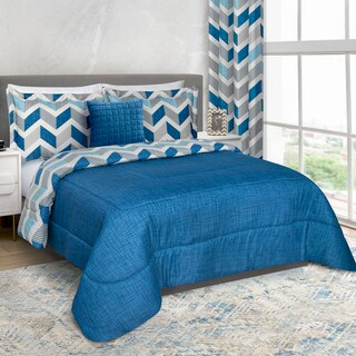 Foto 6 | Edredón Con Sábanas King Size Con Fundas Decorativas Azul Dos Vistas Soria