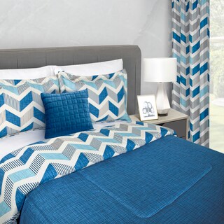 Foto 8 | Edredón Con Sábanas King Size Con Fundas Decorativas Azul Dos Vistas Soria