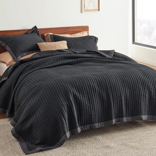 Foto 2 | Juego de Edredón Bedsure Queen Size Negro 3 Piezas - Venta Internacional