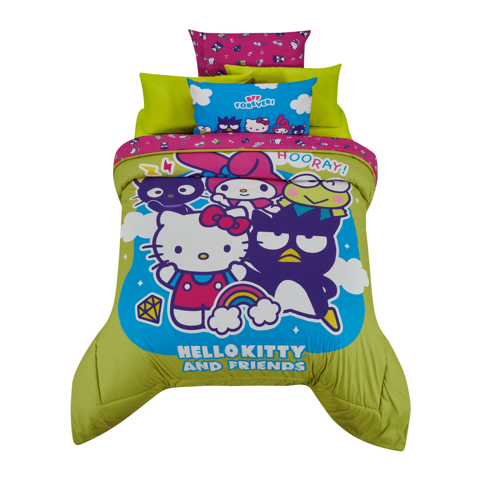 Set De Edredón Microfibra Matrimonial Hello Kitty Friends