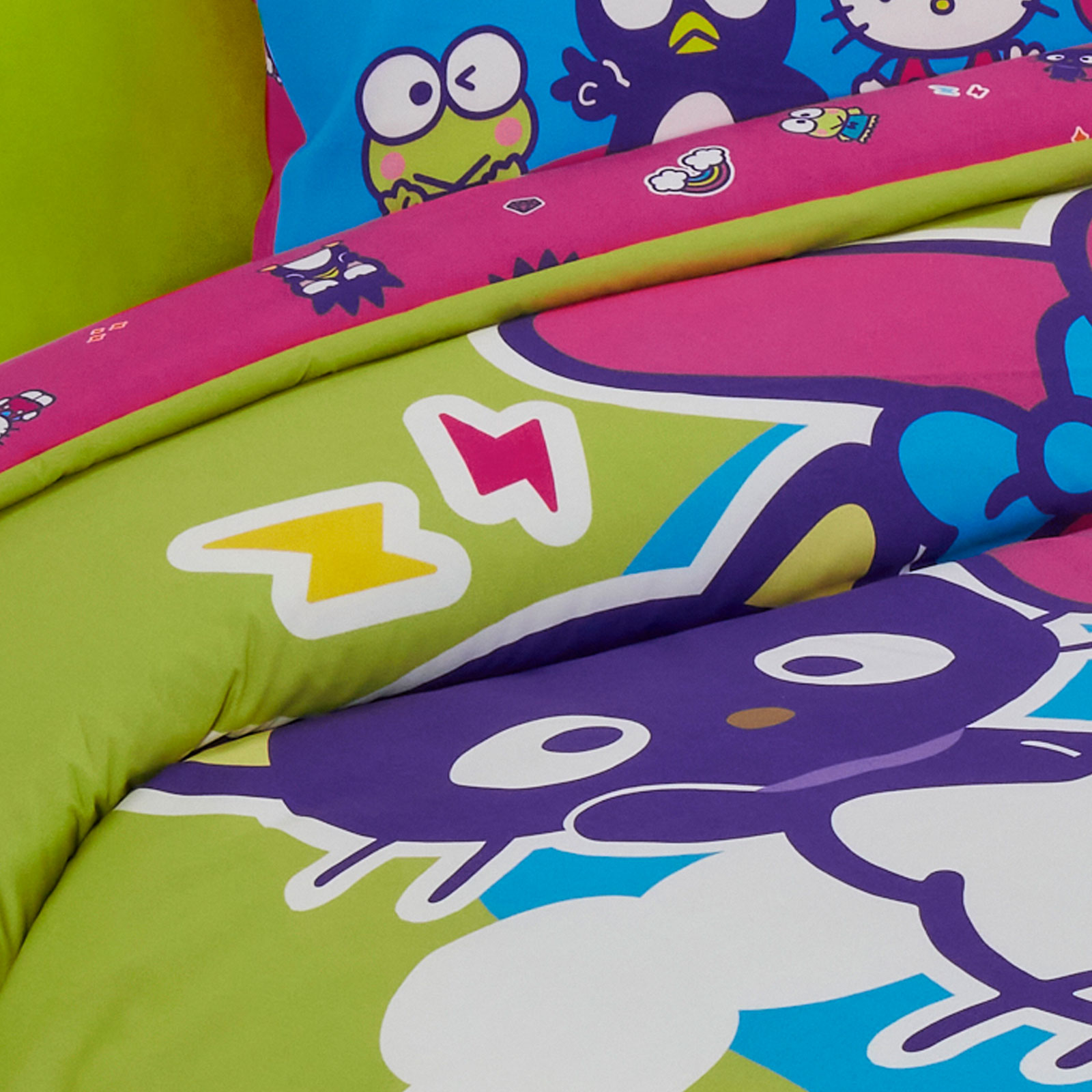 Foto 4 pulgar | Set De Edredón Microfibra Matrimonial Hello Kitty Friends