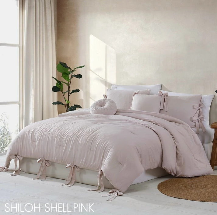 Set De Edredón Shilloh 5 Piezas- King Rosa