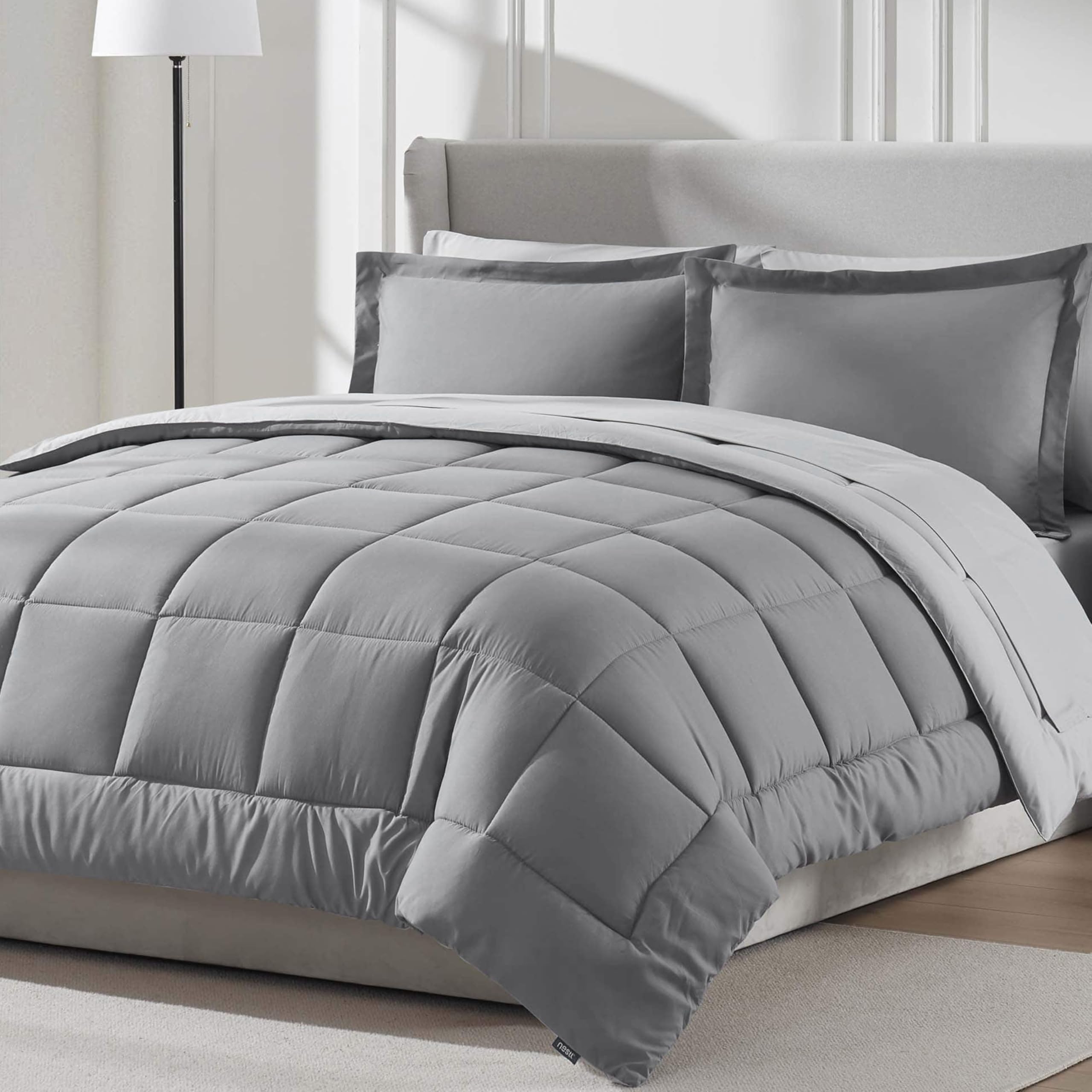 Foto 1 | Edredón Queen Size con Sábanas Nestl Gris 7 Piezas - Venta Internacional