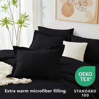 Foto 5 | Juego de Edredón Matrimonial CozyLux Negro 7 Piezas - Venta Internacional