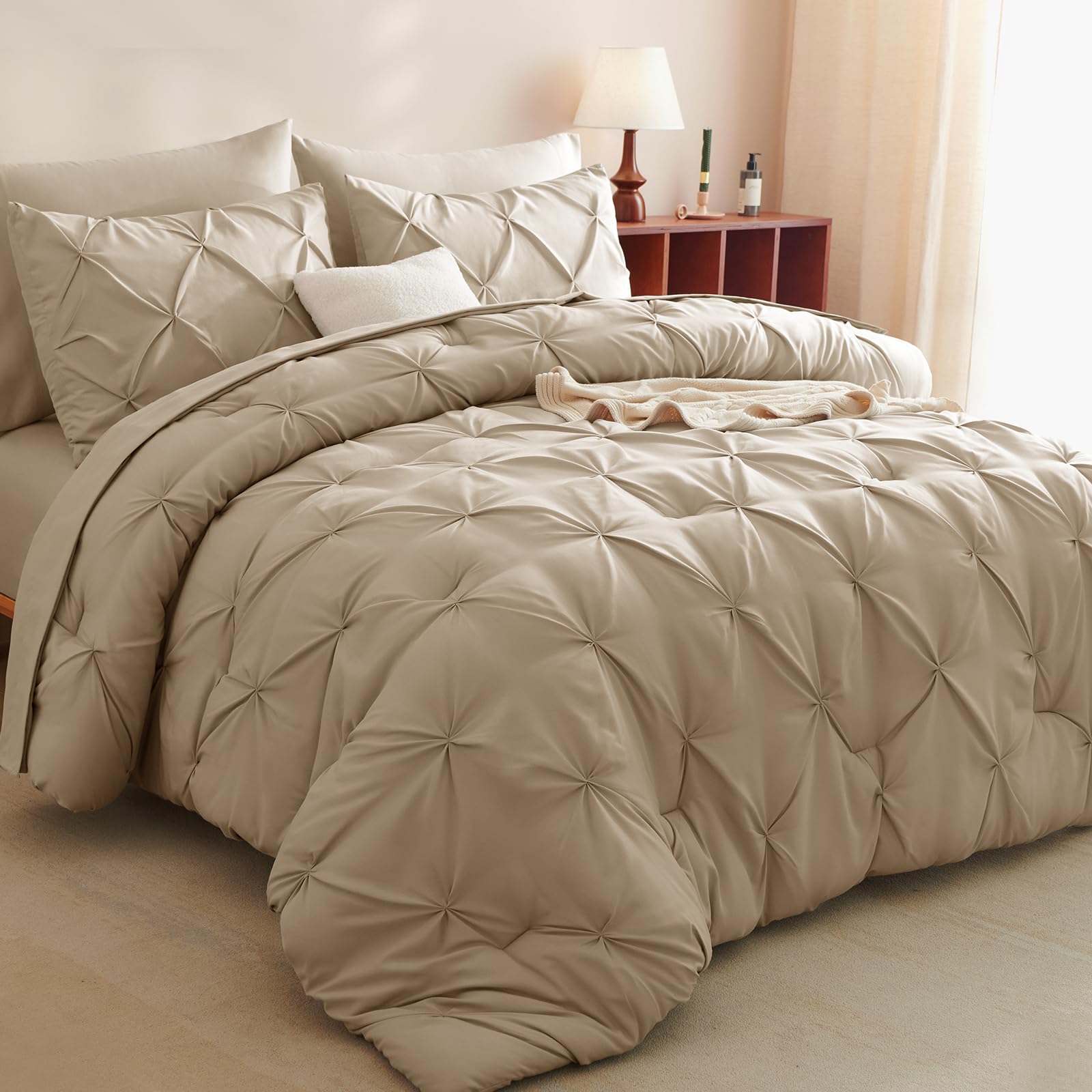 Foto 2 pulgar | Edredón King Size con Sábanas CozyLux Marrón 7 Piezas - Venta Internacional