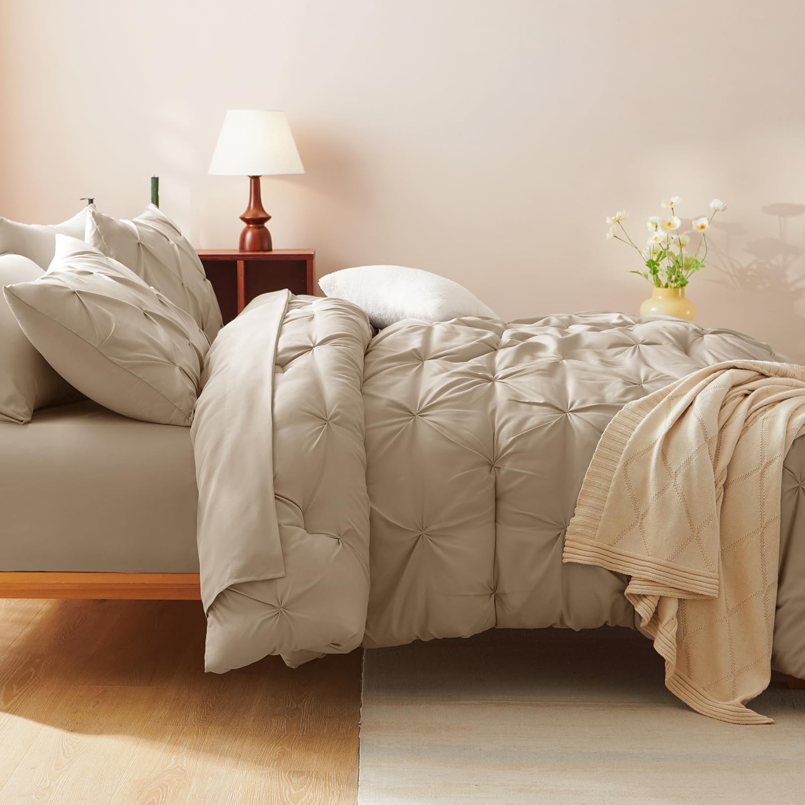 Foto 7 pulgar | Edredón King Size con Sábanas CozyLux Marrón 7 Piezas - Venta Internacional