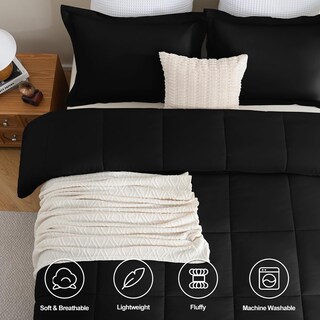 Foto 2 | Juego de Edredón Matrimonial CozyLux Negro - Venta Internacional