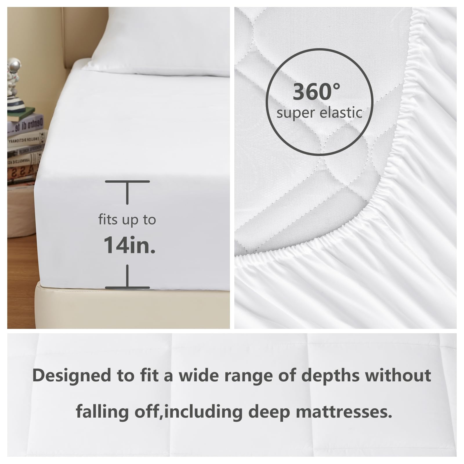 Foto 6 | Edredón King Size con Fundas de Almohada CozyLux Blanco 7 Piezas - Venta Internacional