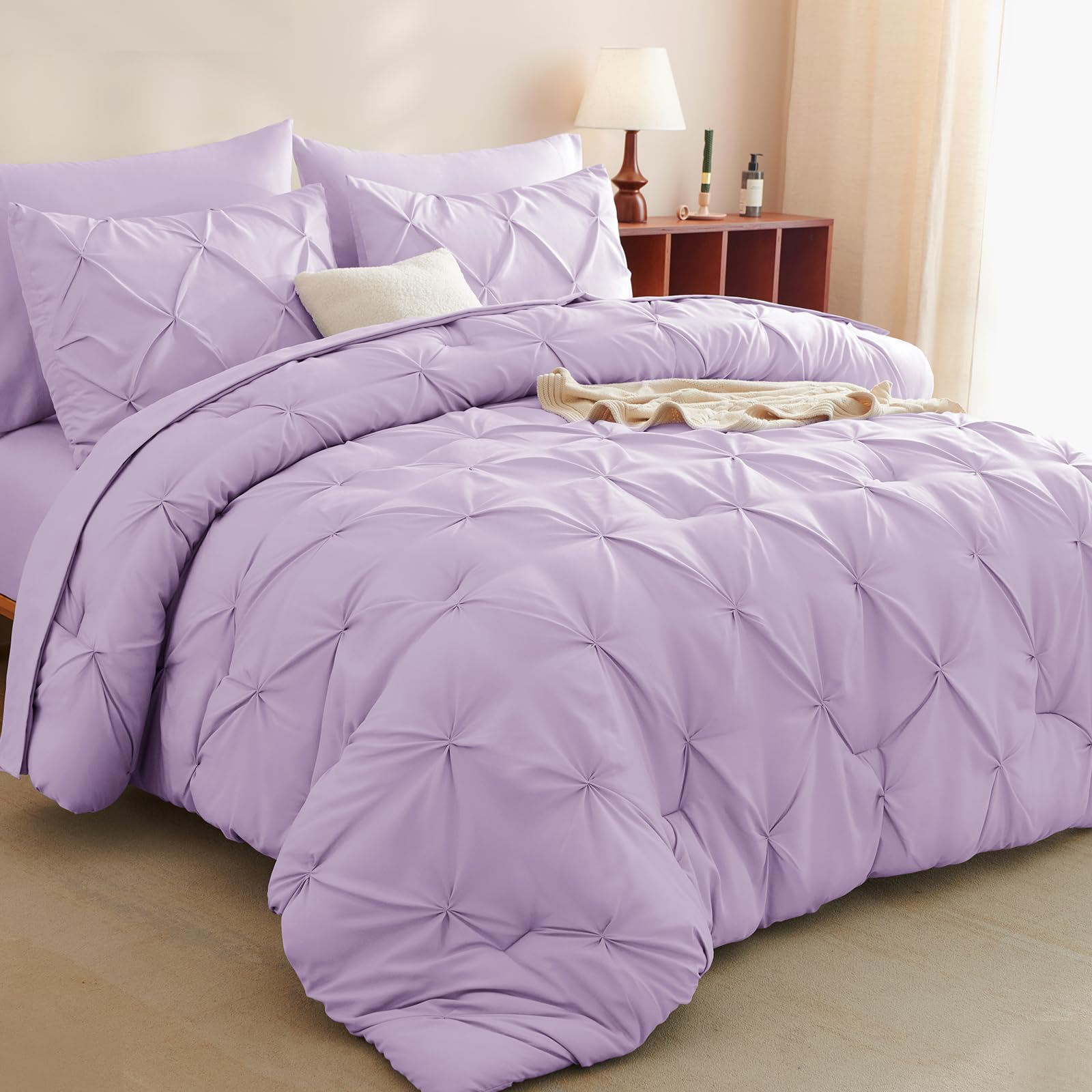 Foto 2 pulgar | Edredón Queen Size con Sábanas CozyLux Morado Claro 7 Piezas - Venta Internacional