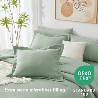 Foto 4 | Juego de Edredón Queen CozyLux Verde 7 Piezas - Venta Internacional