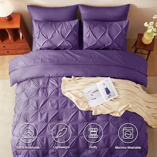 Foto 2 | Juego de Edredón Queen Cozylux Morado 7 Piezas - Venta Internacional