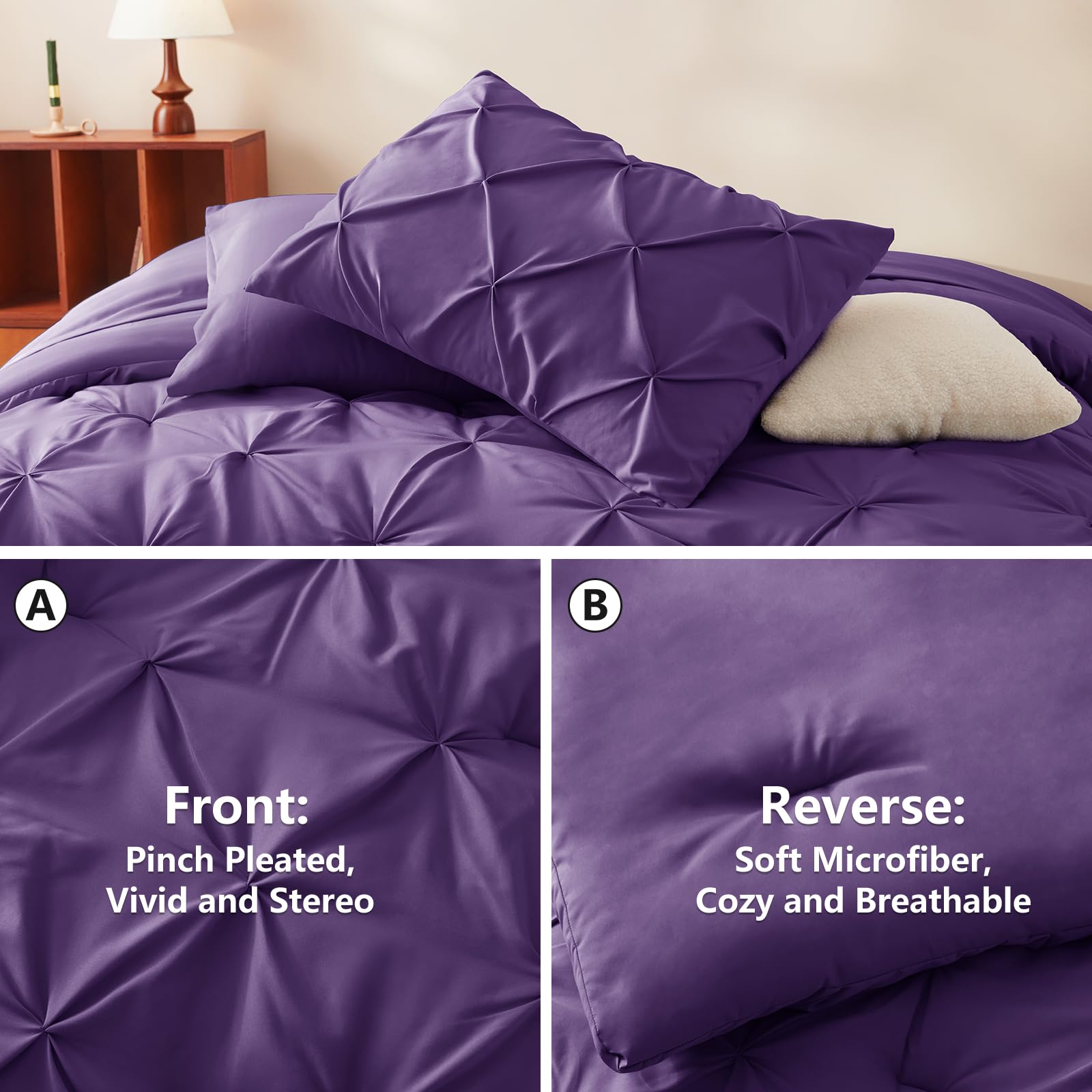 Foto 6 pulgar | Juego de Edredón Queen Cozylux Morado 7 Piezas - Venta Internacional