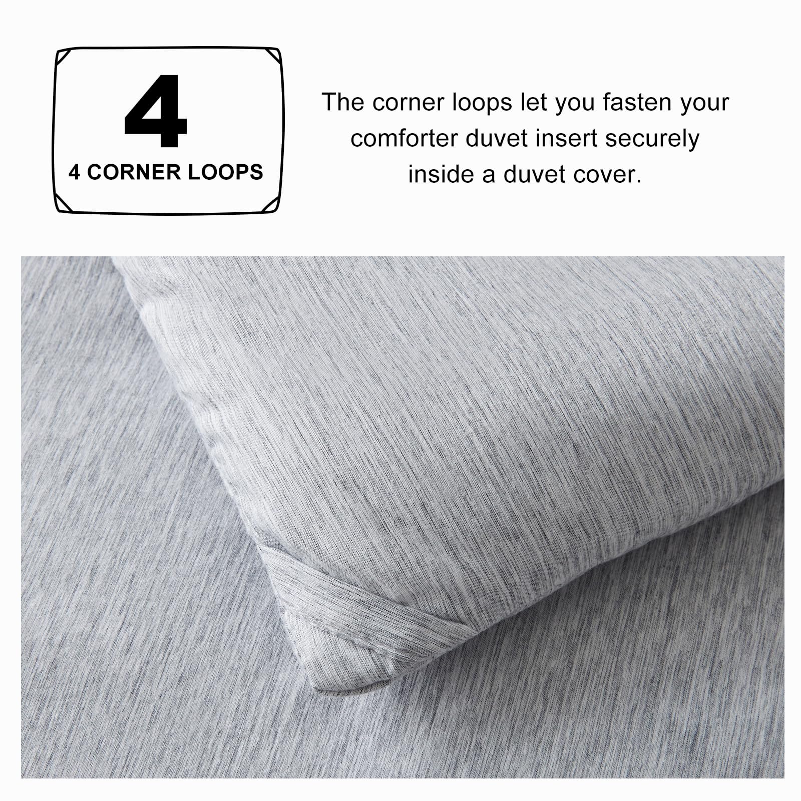 Foto 5 pulgar | Edredón Matrimonial con Fundas de Almohada CozyLux Gris 3 Piezas - Venta Internacional