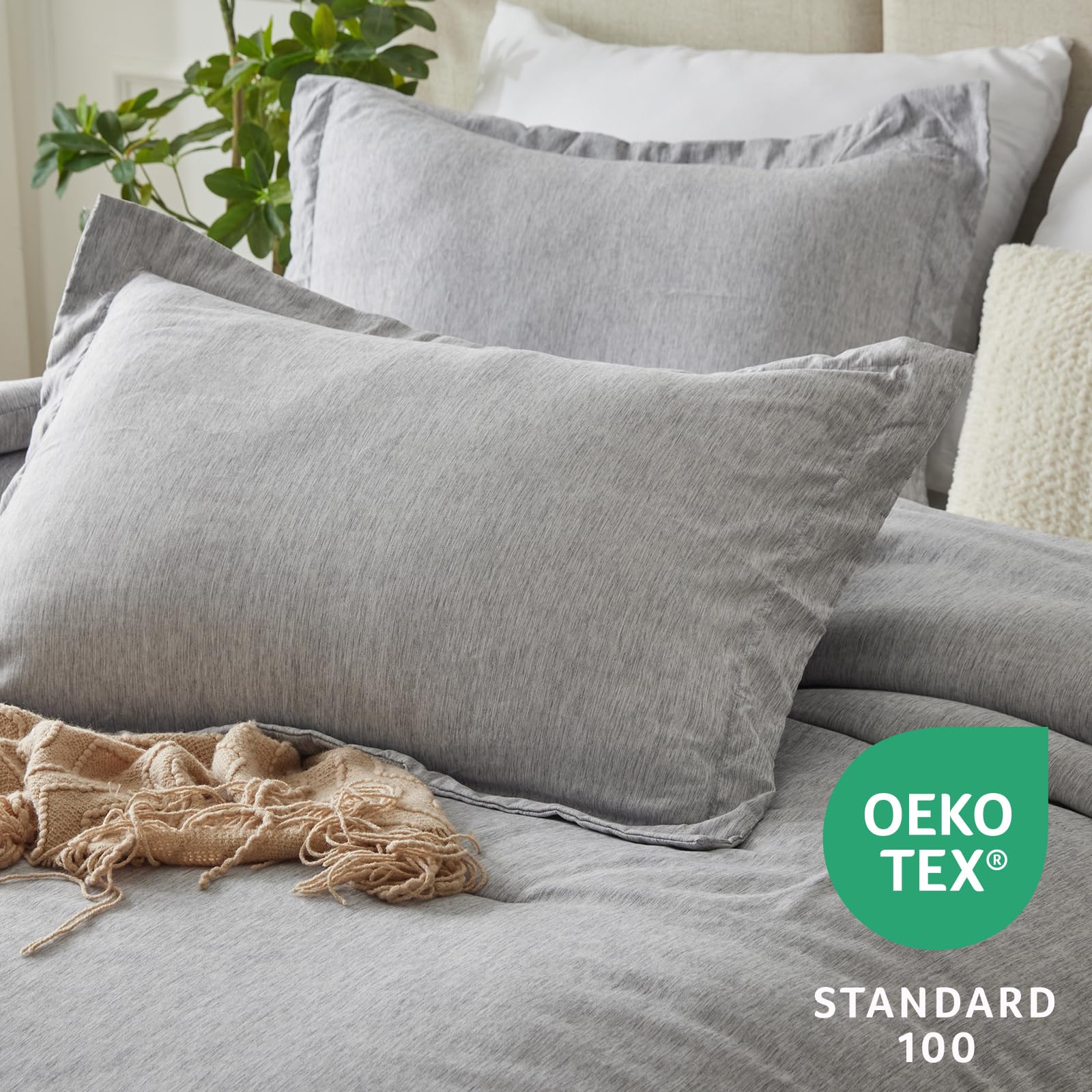 Foto 6 pulgar | Edredón Matrimonial con Fundas de Almohada CozyLux Gris 3 Piezas - Venta Internacional