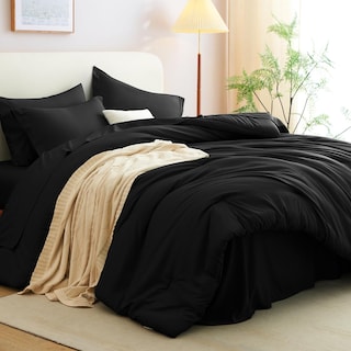Foto 4 | Juego de Edredón Queen CozyLux Negro 7 Piezas - Venta Internacional