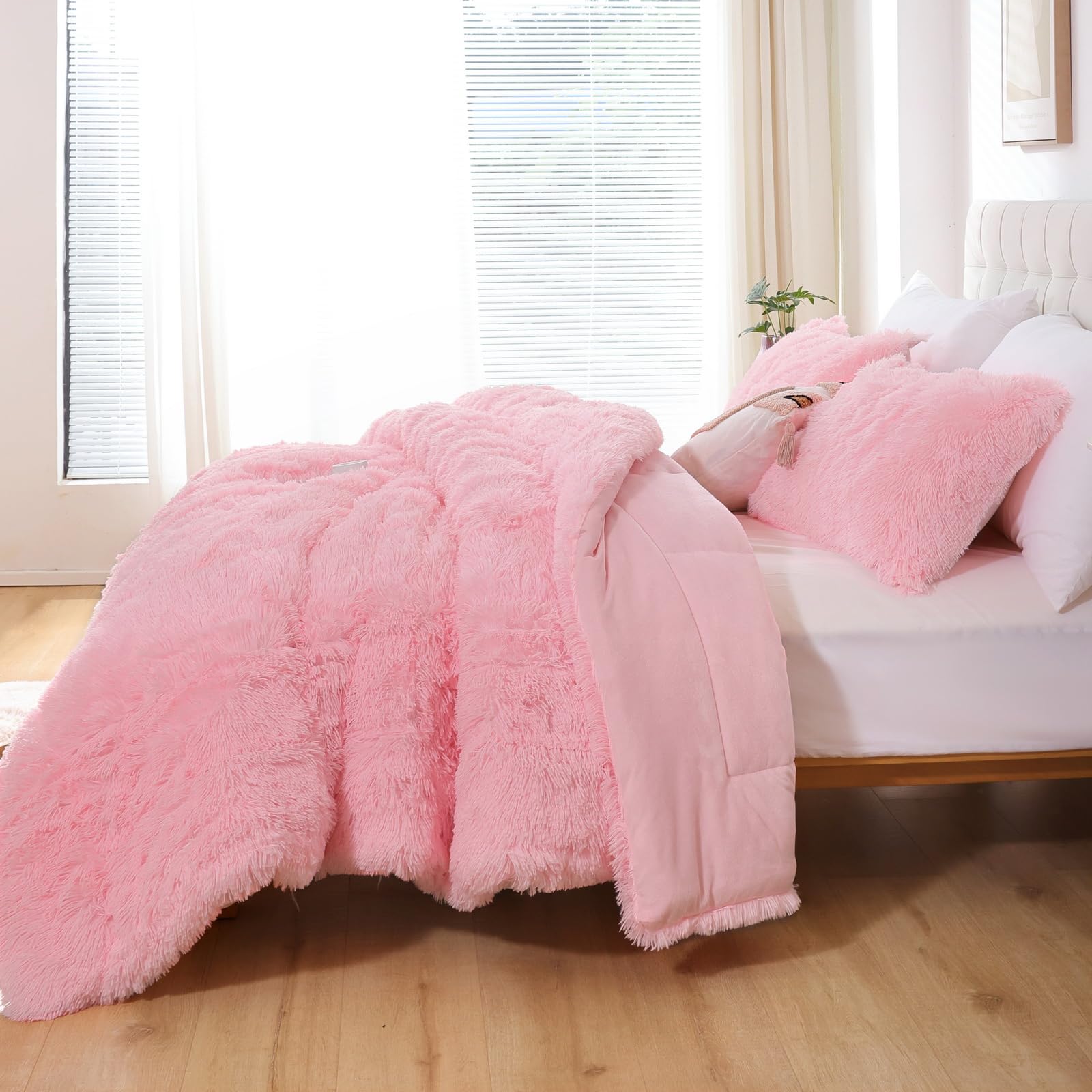 Foto 4 pulgar | Edredón Queen Size con Fundas de Almohada Smoofy Rosa 3 Piezas - Venta Internacional