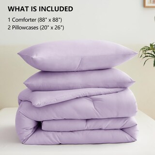 Foto 7 | Juego de Edredón Queen CozyLux Lavanda 3 Piezas - Venta Internacional