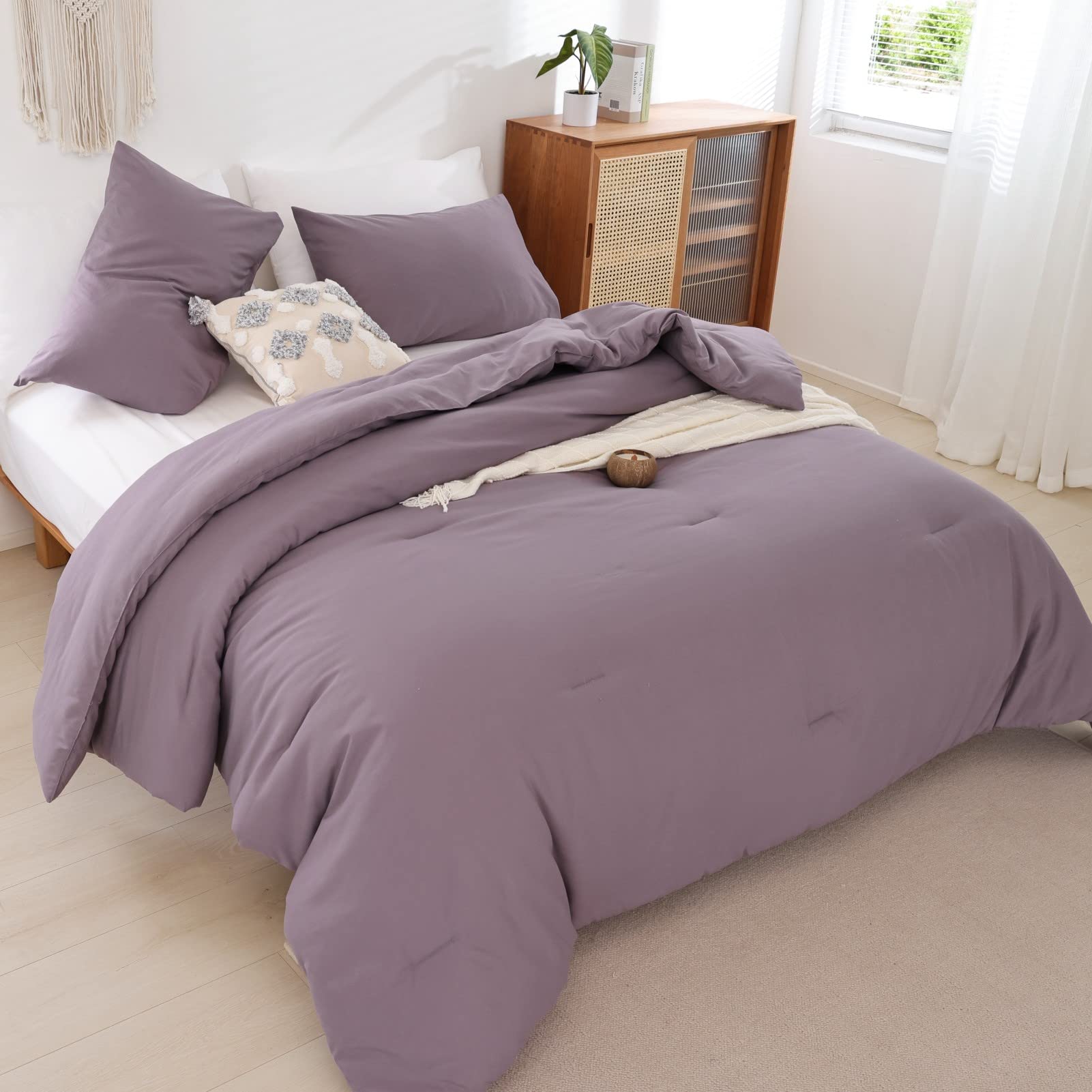Foto 6 pulgar | Juego de Edredón King Size Rosgonia Morado 3 Piezas - Venta Internacional